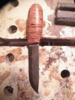 Birchbark for the knife handle - pros and cons.