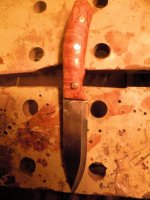 Birchbark for the knife handle - pros and cons.