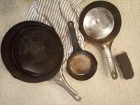 found my second cold handle pan! there's not too much info on these online,  but they're super thin CS and great for camping! : r/carbonsteel