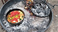 Vintage Wagner Ware Cast Iron #5 Skillet, Sidney -0- 1055 Sits Flat  Seasoned