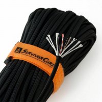 100 Feet Black Paracord 620 LB Survivorcord Type III Military 550 Parachute  Cord for sale online