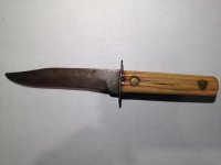 Mid Century Utica Sportsman Fixed Blade Knife & Sheath Hunting