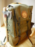 bushcraft backpack with axe holder