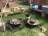 Suggestions for open fire dutch oven hanger - Trapperman Forums